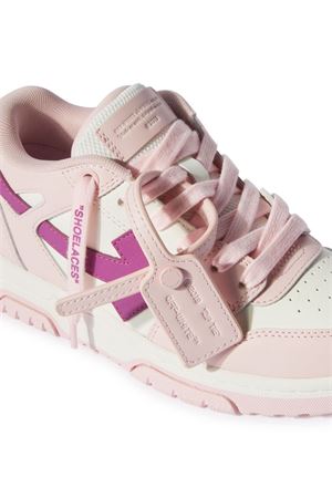 sneakers in pelle rosa OFF WHITE KIDS | OGIA007F24LEA001013C